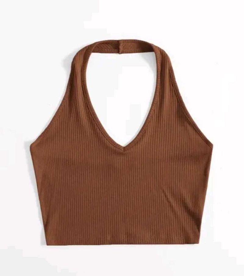 Brown Halter Top