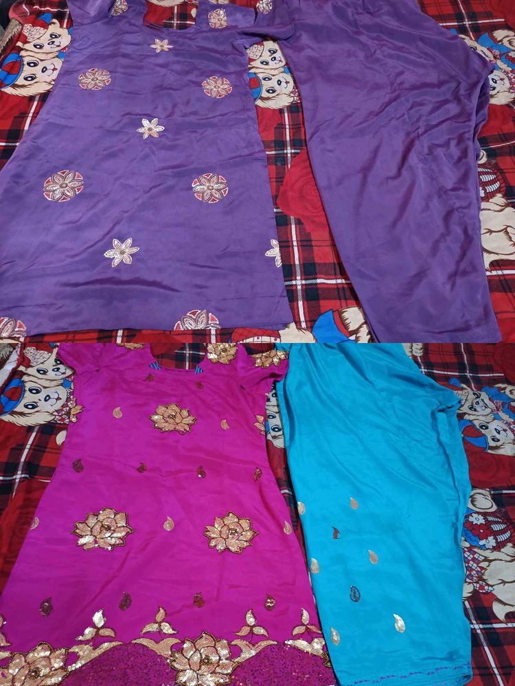 Combo Pack 2  Party Wear Soft SilkSuit Salwar