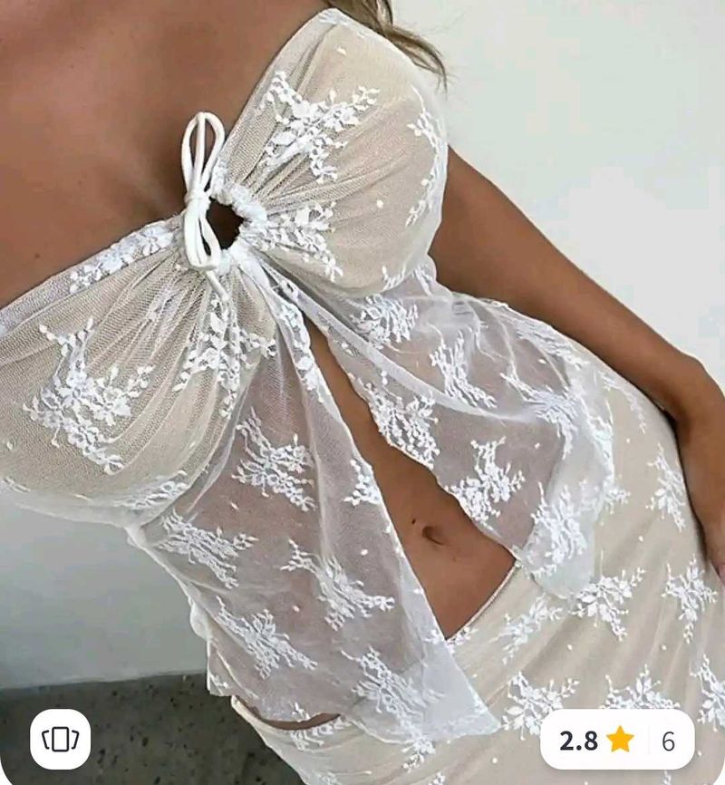 Lace Detail Mini Dress