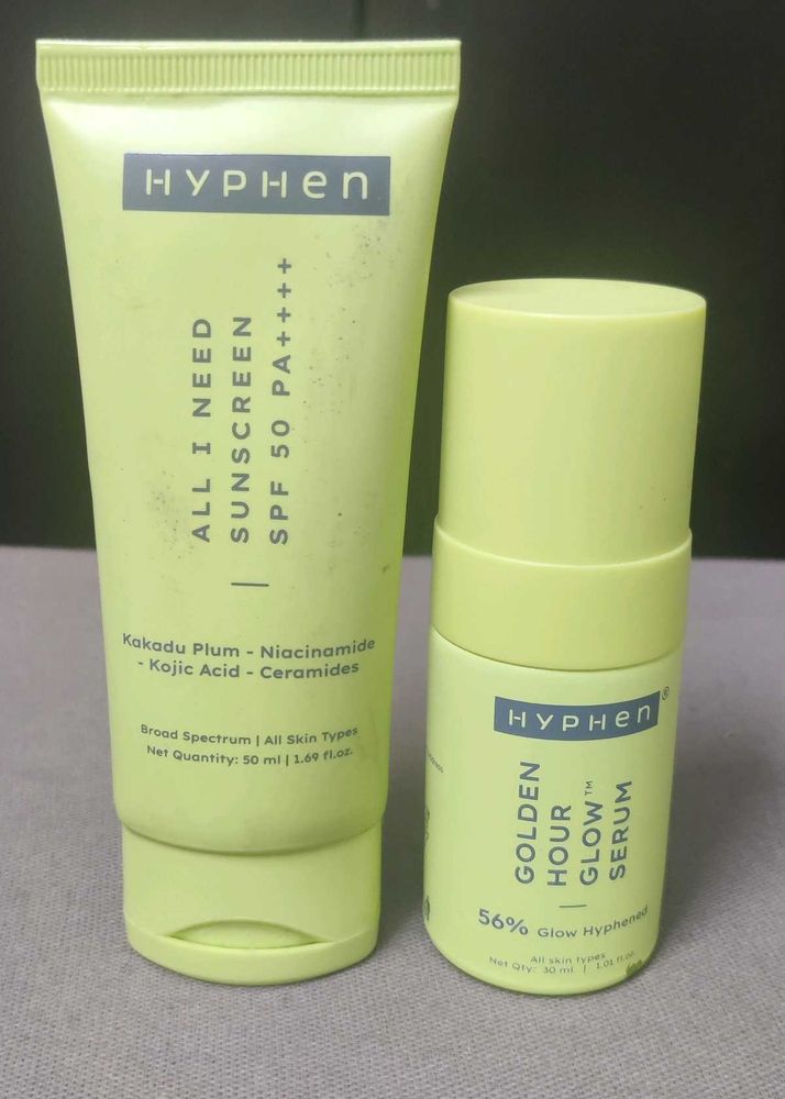 Hyphen Golden Hour Serum And All I Need Sunscreen