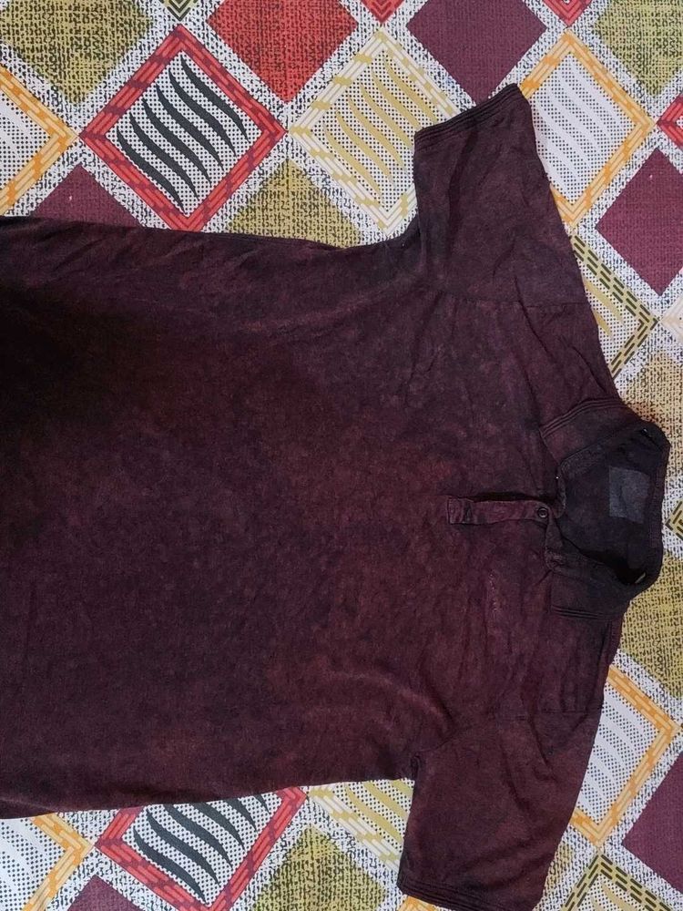 Acid Wash Men Polo Tshirt