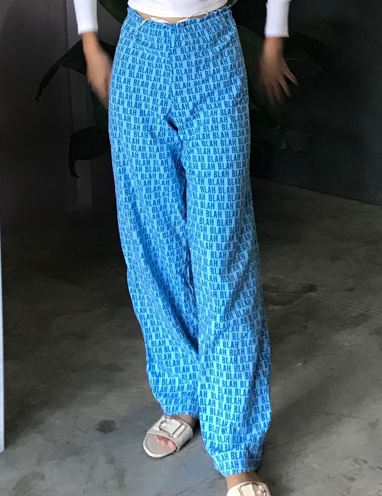 Blue Low Waist Pyjama