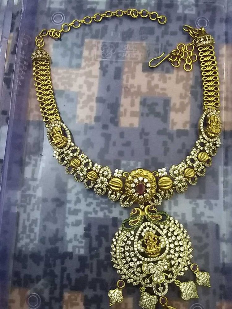 Gold Plated Temple Necklace Short Chain