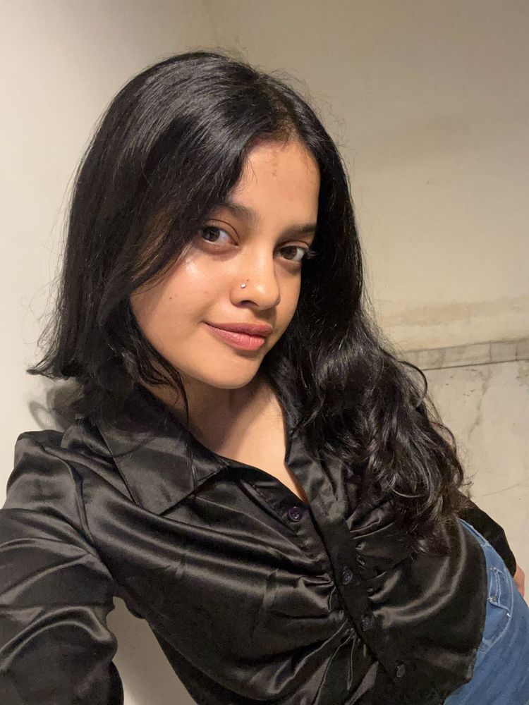 Black Satin Style Top