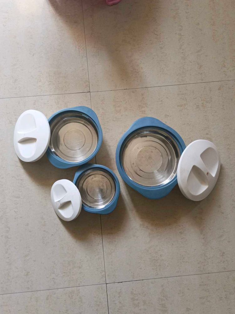 Set Of Three Castrol | Hot And Cold Pot