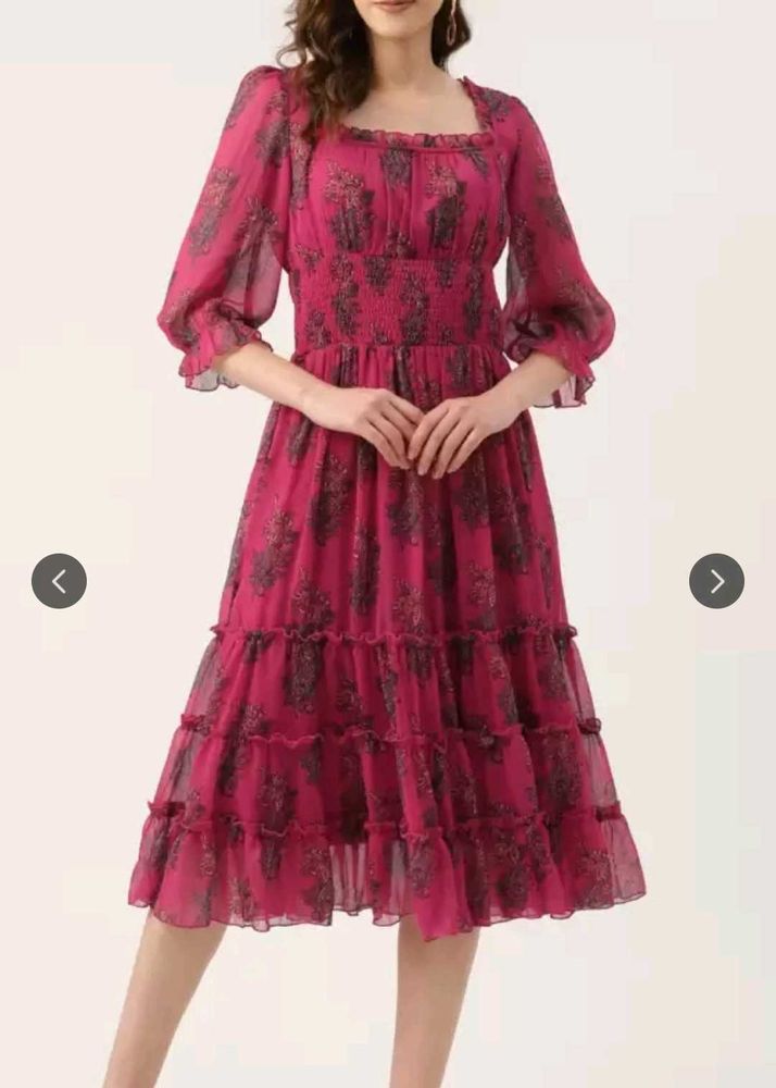 Flared Midi Dress