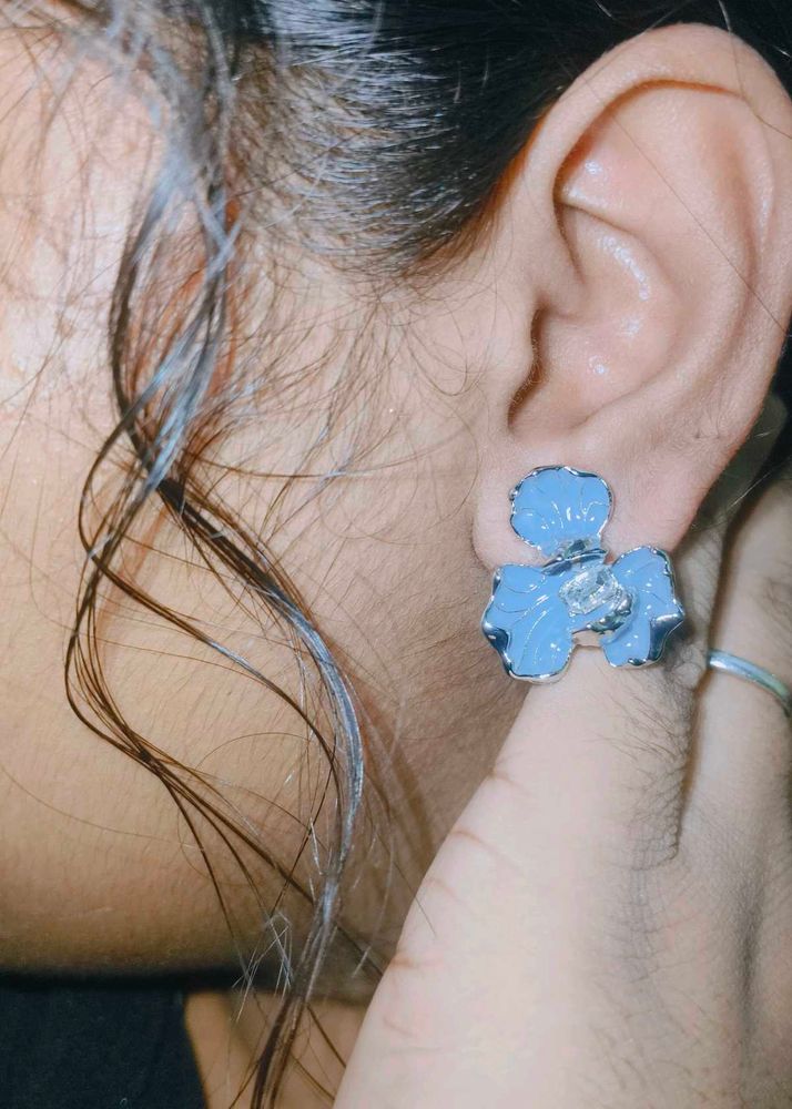 Blue Flower Earrings