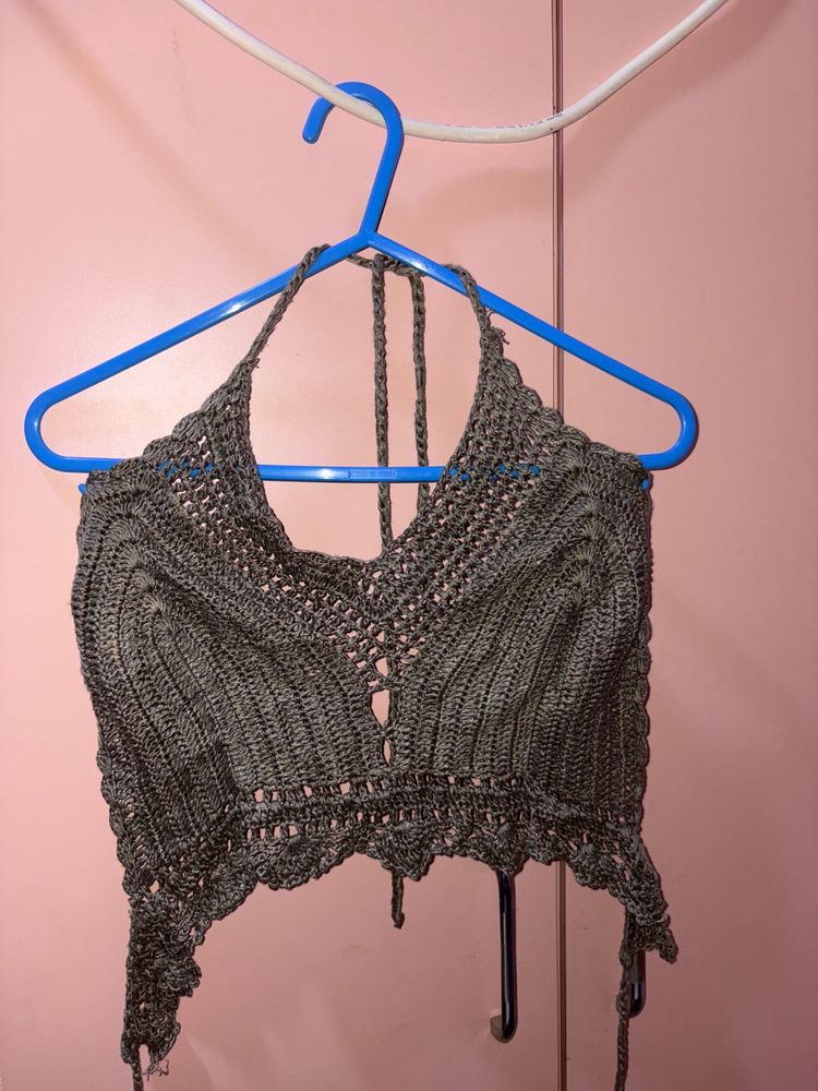 Backless Crochet Crop Top