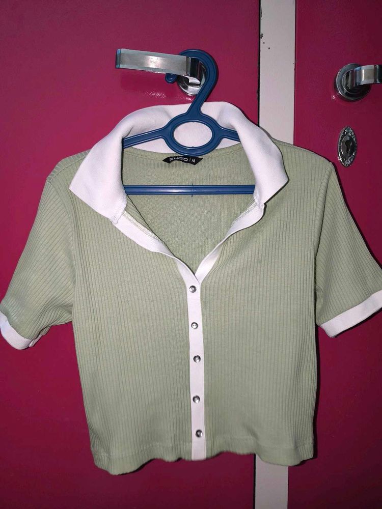 Cute Green Crop Top
