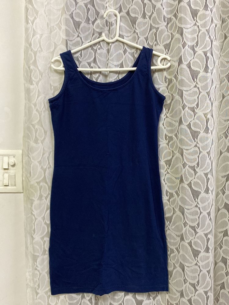 Dark Navy Blue MIDI Dress