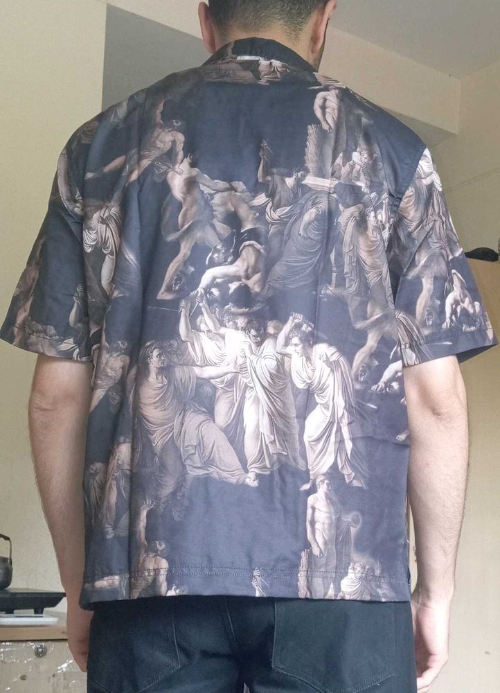 Art Print Button-Down Shirt
