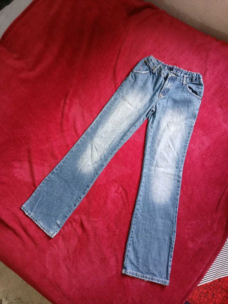 Aesthetic Pinteresty Mid-rise Blue Denim Jeans