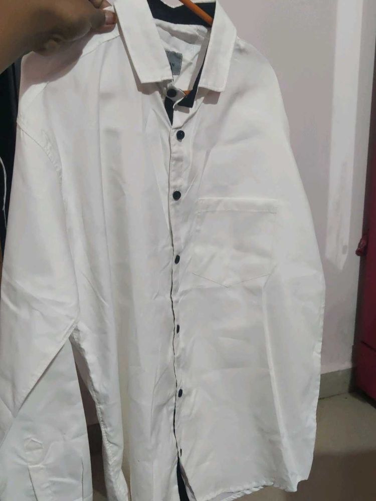 White And Black Casual Shirts