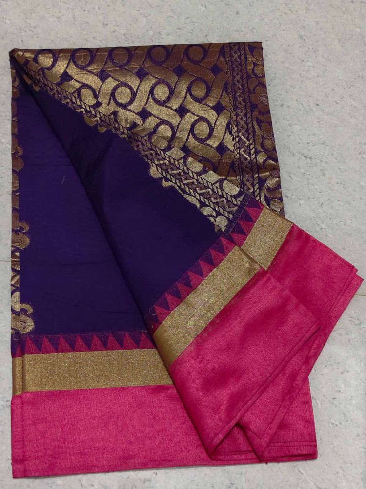 Elegant Purple Banarasi Saree