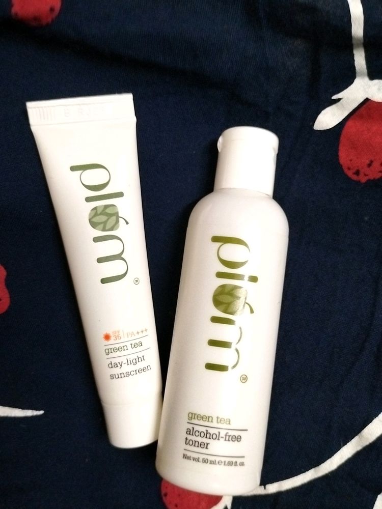 Plum Green Tea Toner And Sunscreen