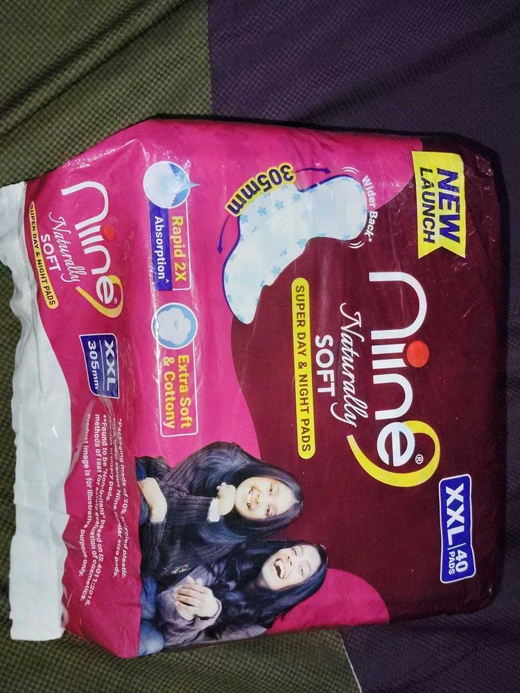Nine Naturally Soft XXL Pads - 40 Count