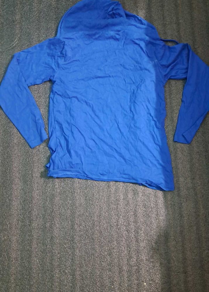 Blue Long Sleeve Hoodie