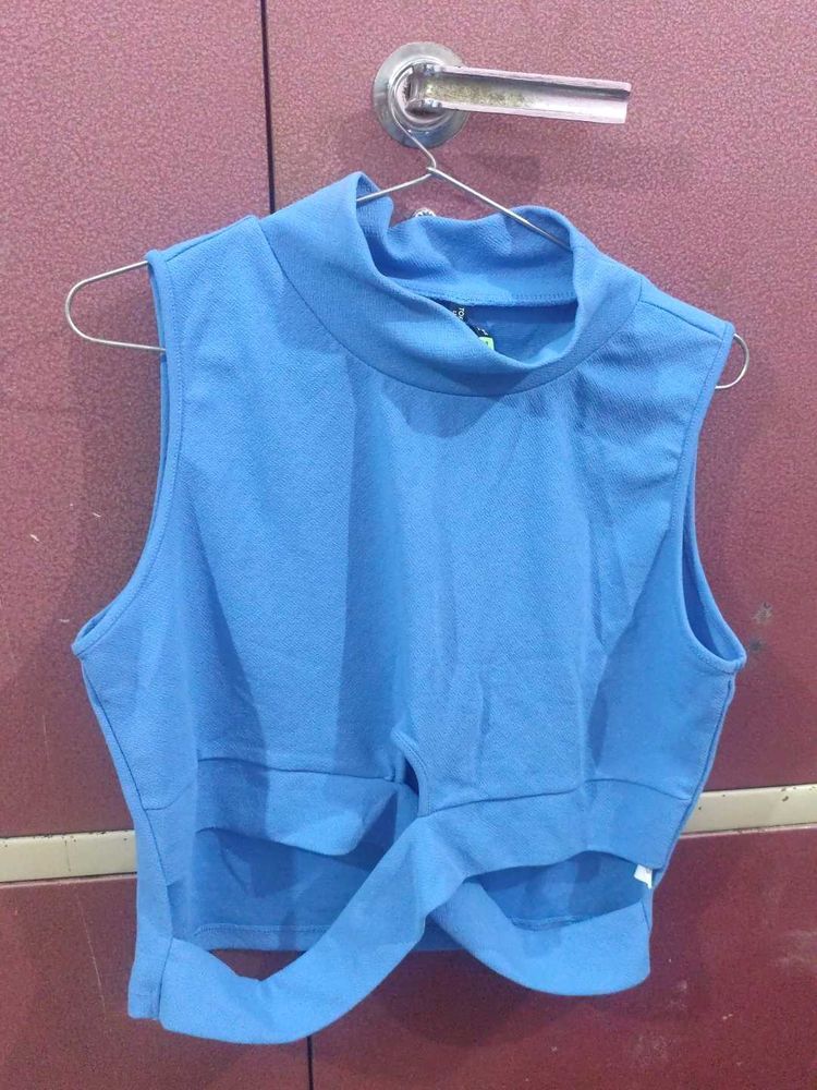 Blue Sleeveless Top
