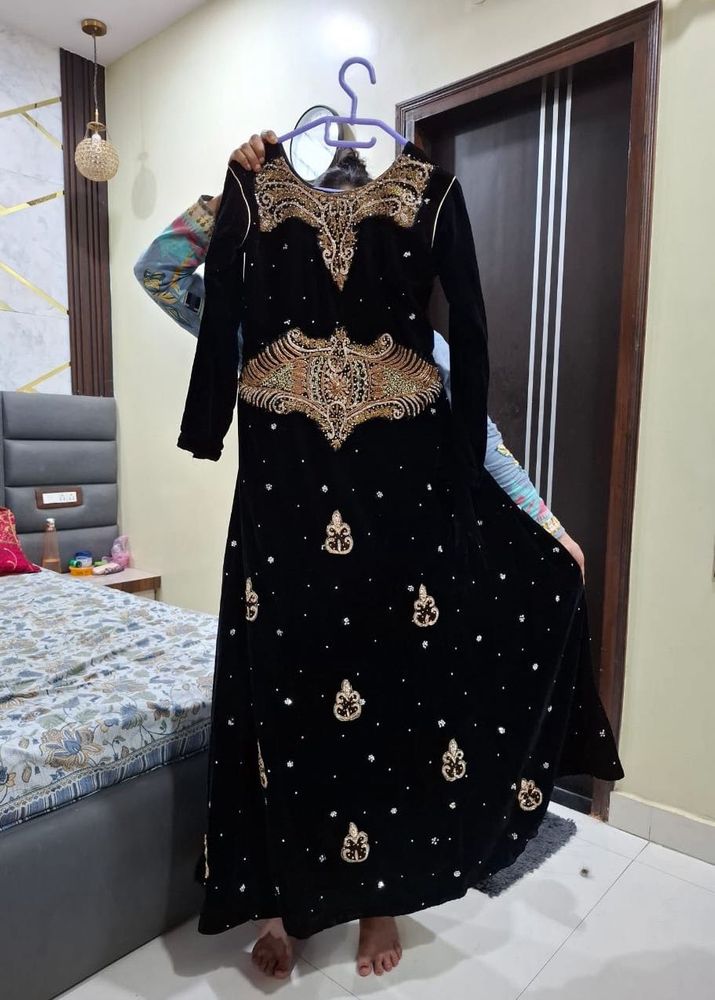 Embellished Black Gown