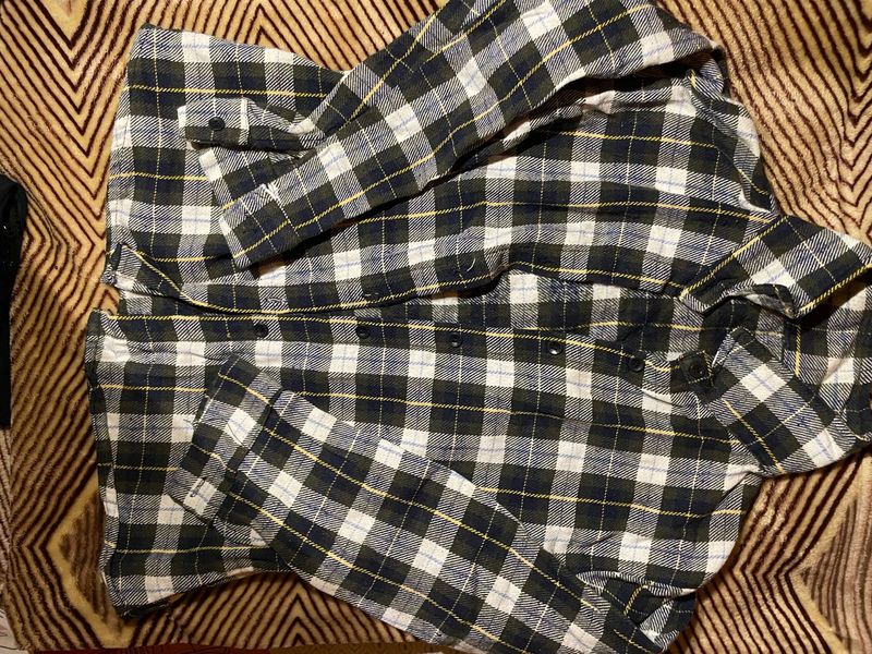 Chequered Green Crop Shirt