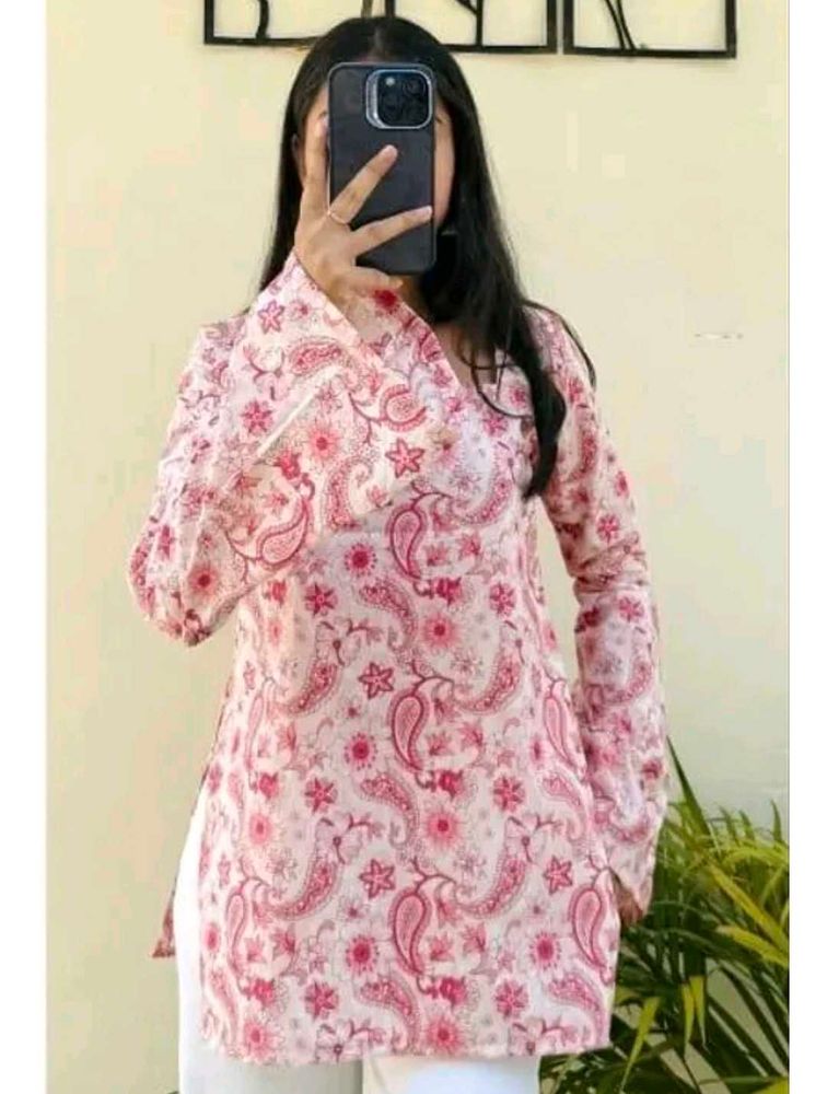 Paisley Print Tunic Top