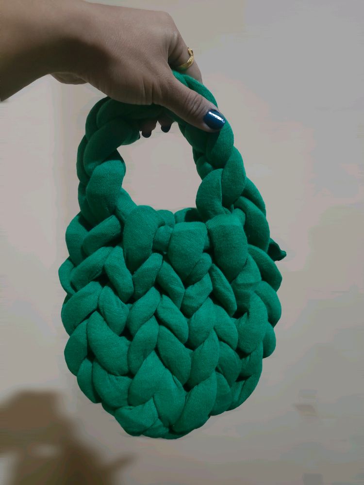 Hand Knit Chunky Yarn 🛍️ Bag
