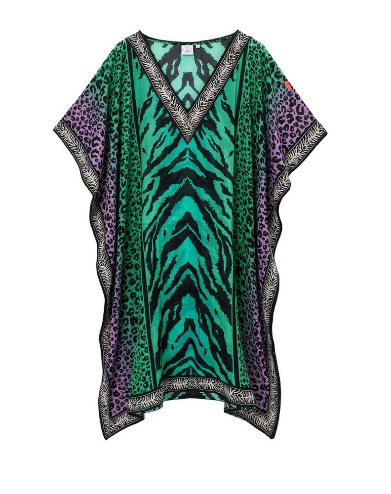 Vibrant Ombre Animal Print Kaftan