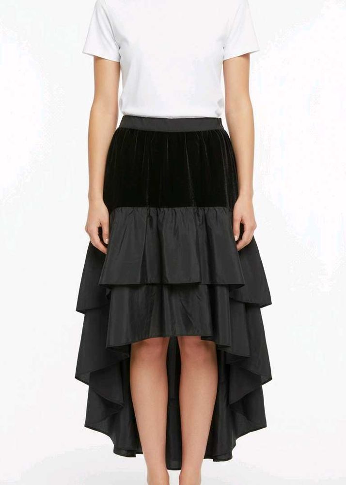 Tiered High-Low Skirt