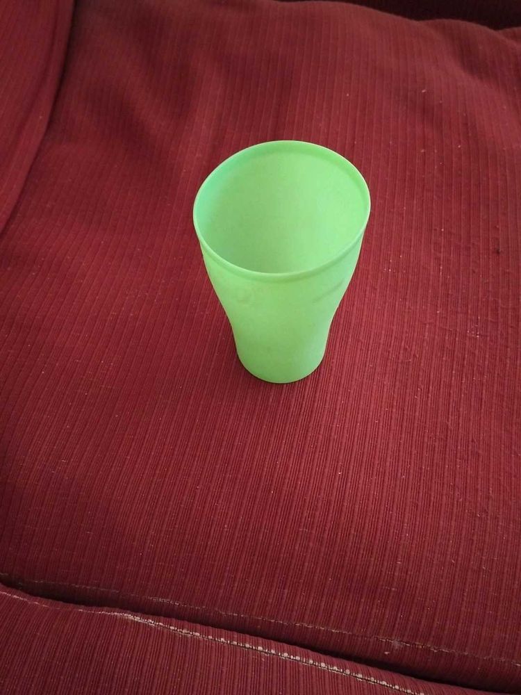 Green Plastic glass