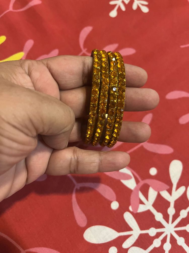 💐💐KARVACHAUTH SPECIAL Golden Bangle Set💃
