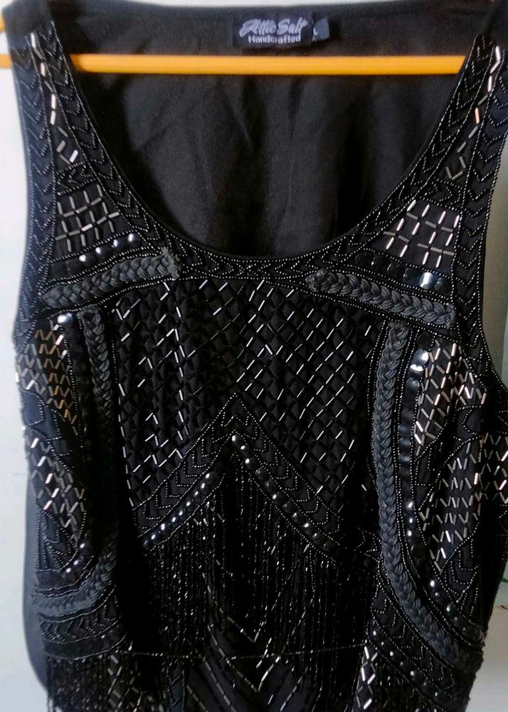 A Beautiful Black Sleeveless Tunic
