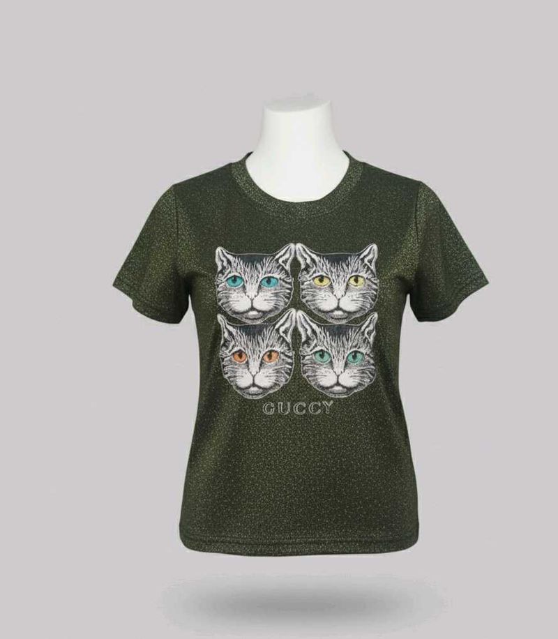t-shirt Gucci Cat Graphic Tee