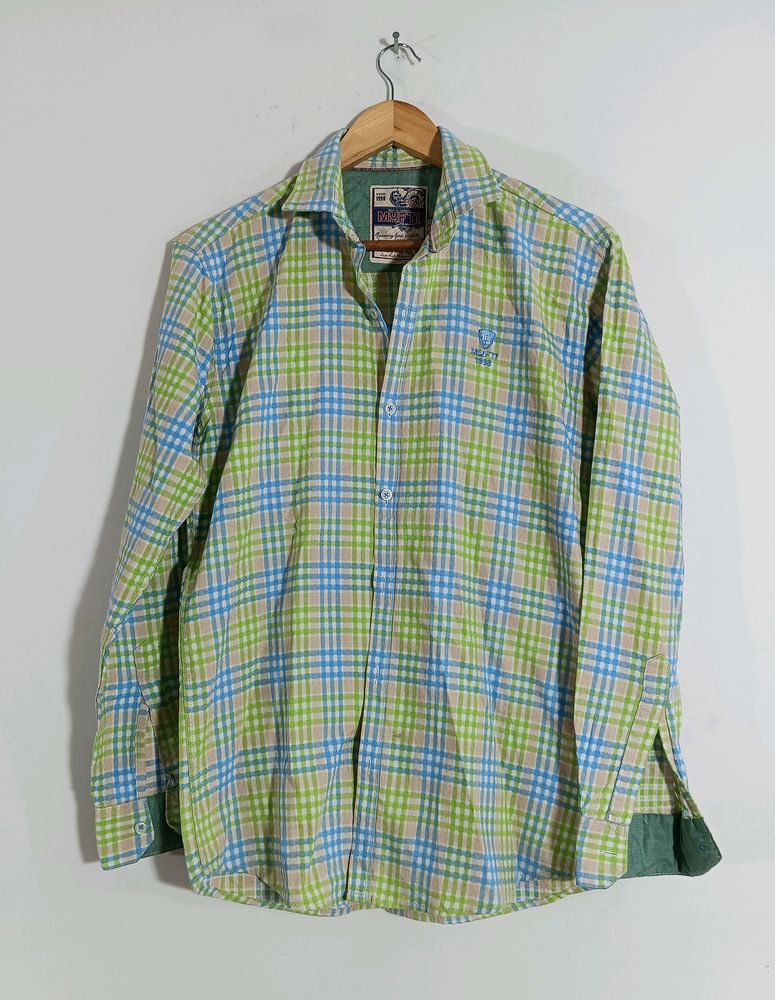 Mufti Tricoloured Checks Shirt (Men)