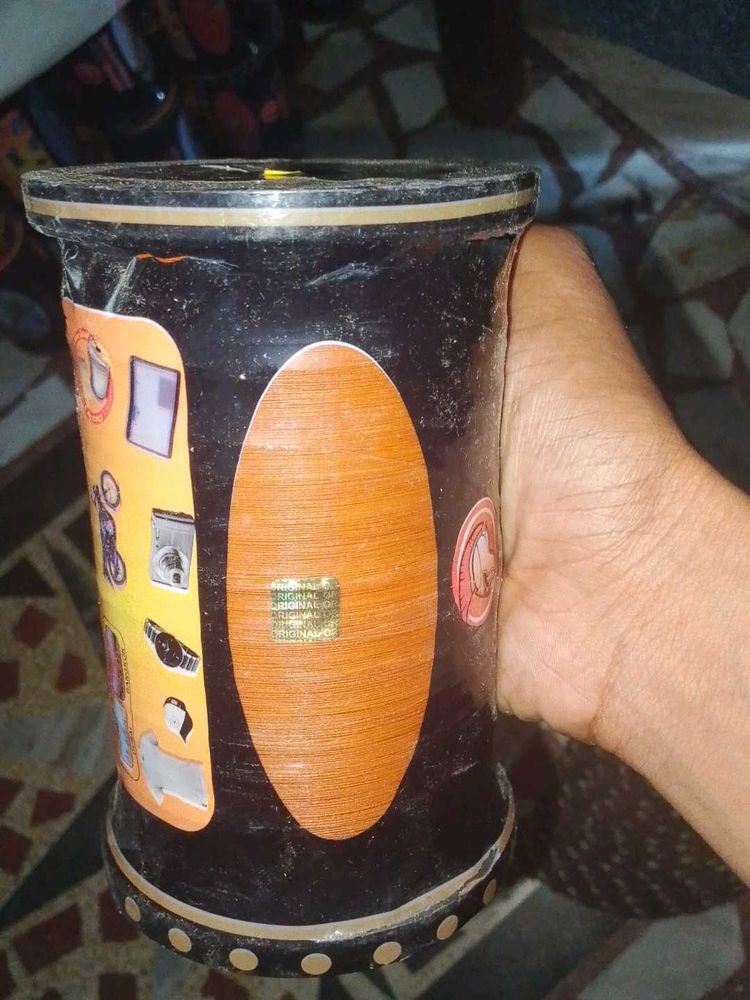 orange mono kite fighter with golden chip manjha
