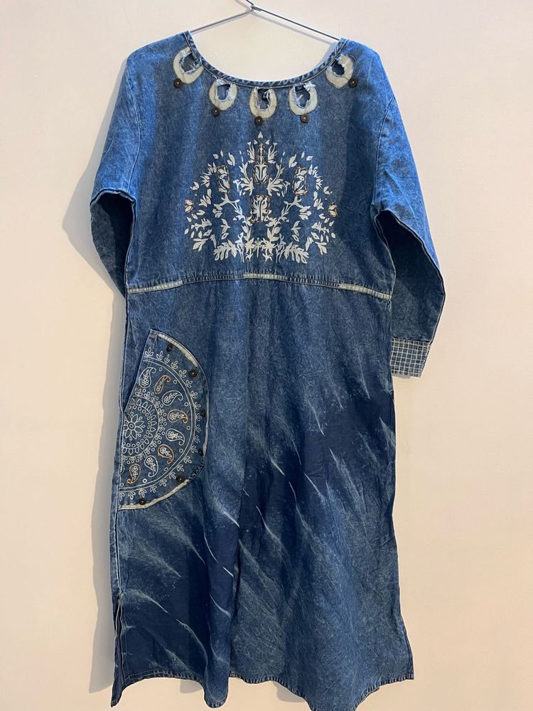 Denim Dress For Women Midi Length