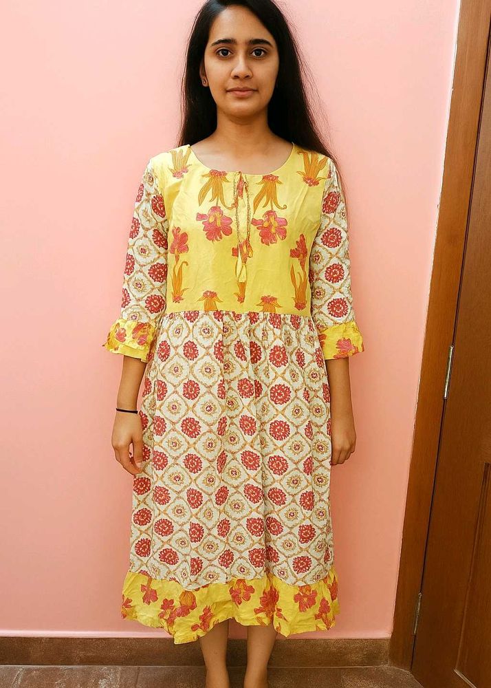 Xxl Floral Print Kurta