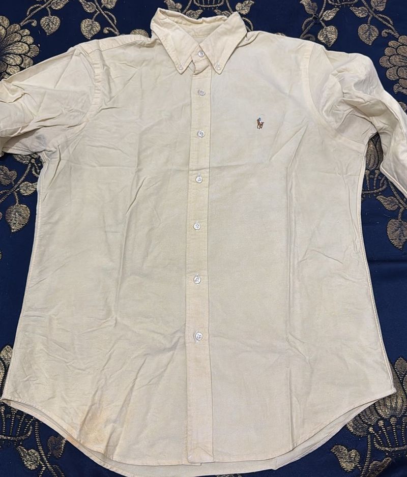 Polo ralph lauren yellow oxford shirt