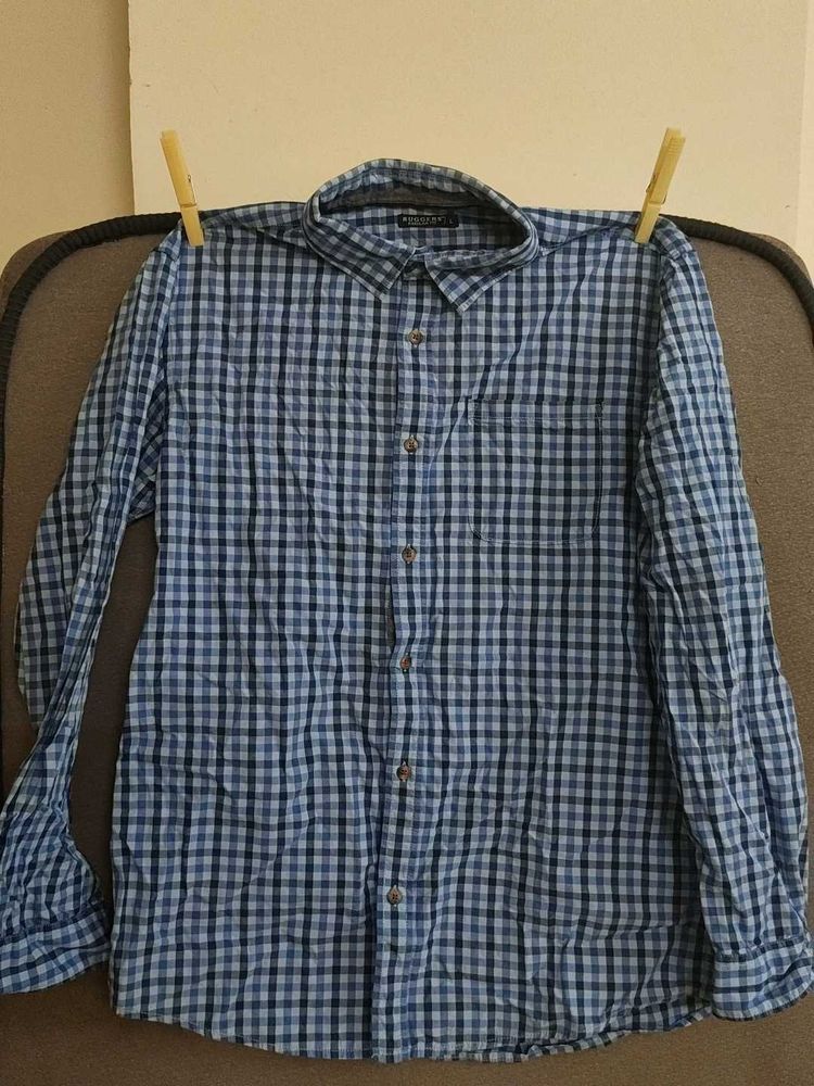 Checkered Blue Shirt
