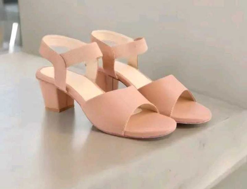 Pink Block Heel Sandals