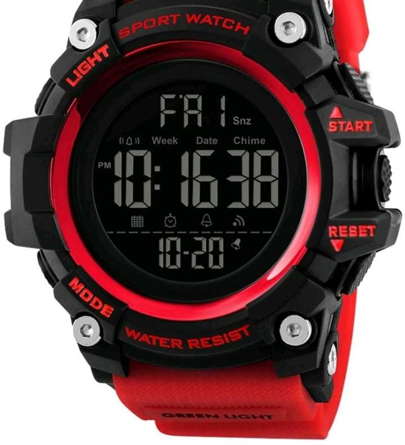 Red &amp; Black Digital Sport Watch