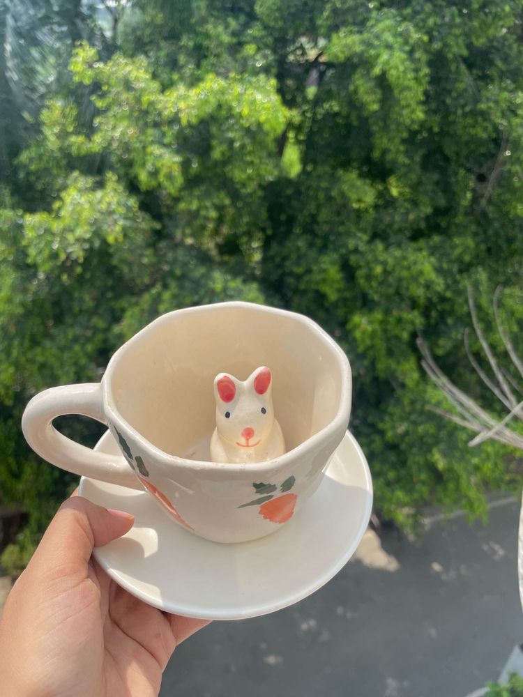 Bunny Surprise Cup &amp; Saucer