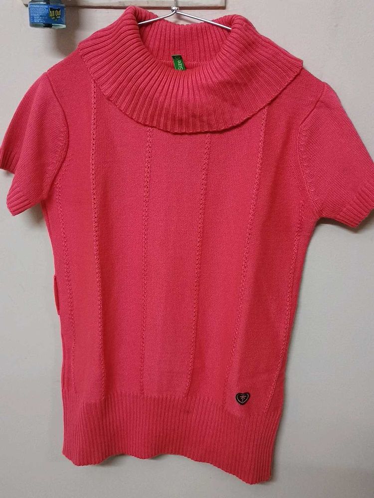 Coral Knit Top