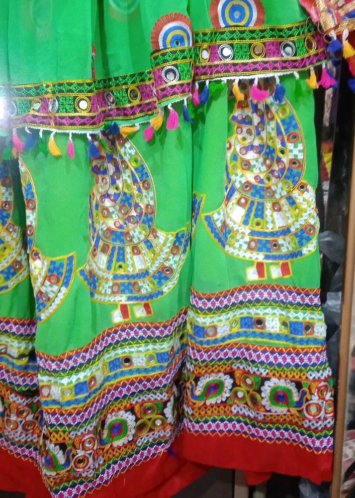 Green Garba Choli