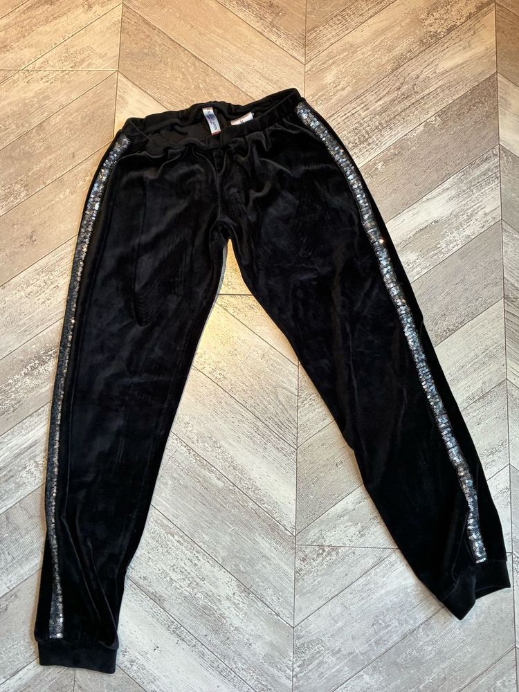 Black Velvet Sequin Joggers