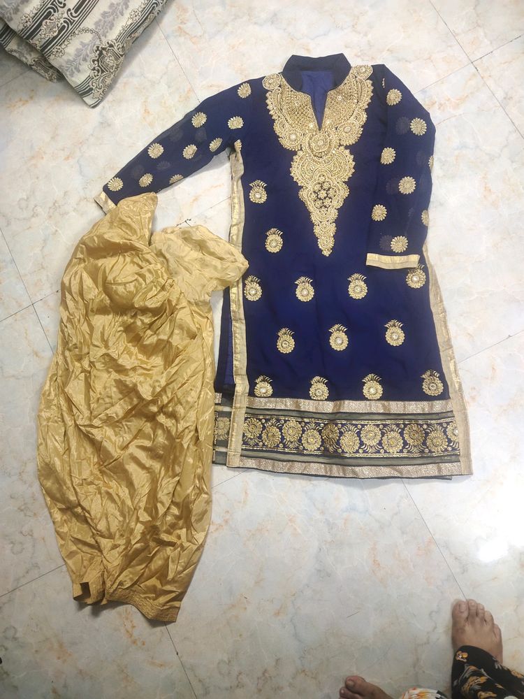 Patiyala Salwar Kameez Suit Only 2 Time Wear.