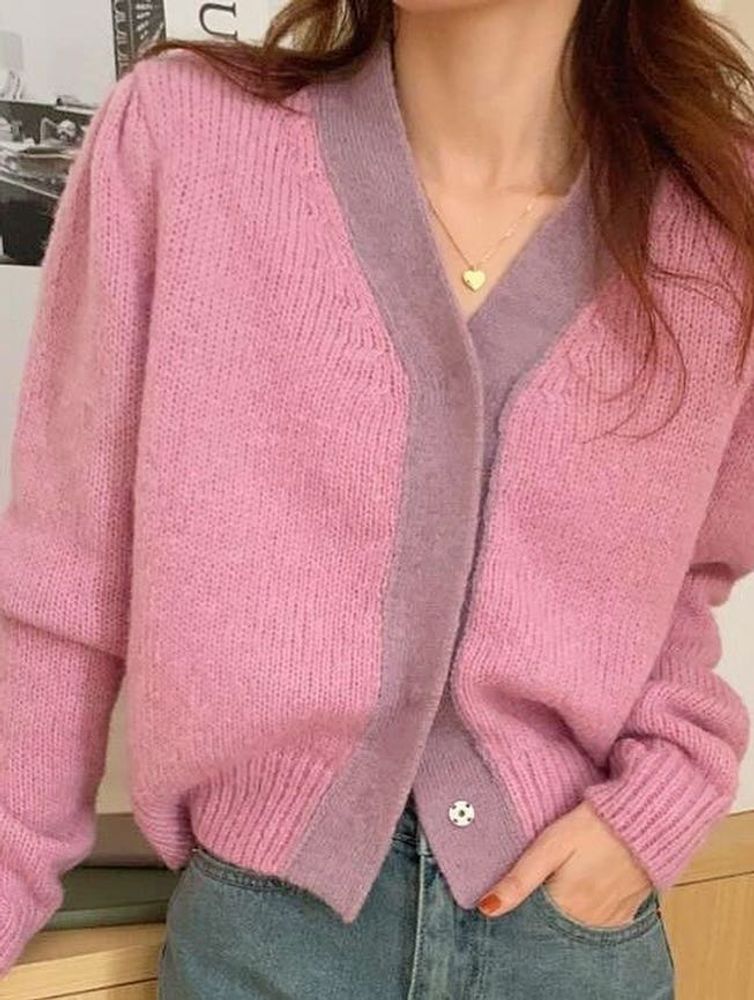 Pink Knit Cardigan