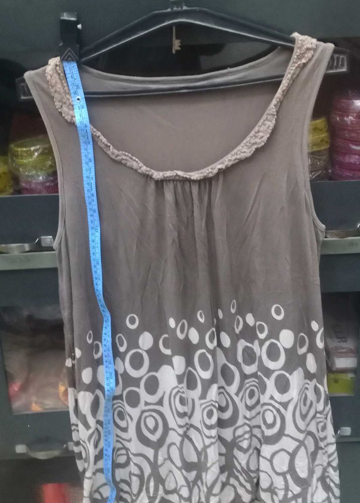 Brown Sleeveless Tank Top