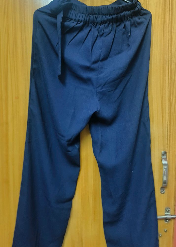 Navy Pants With Belt