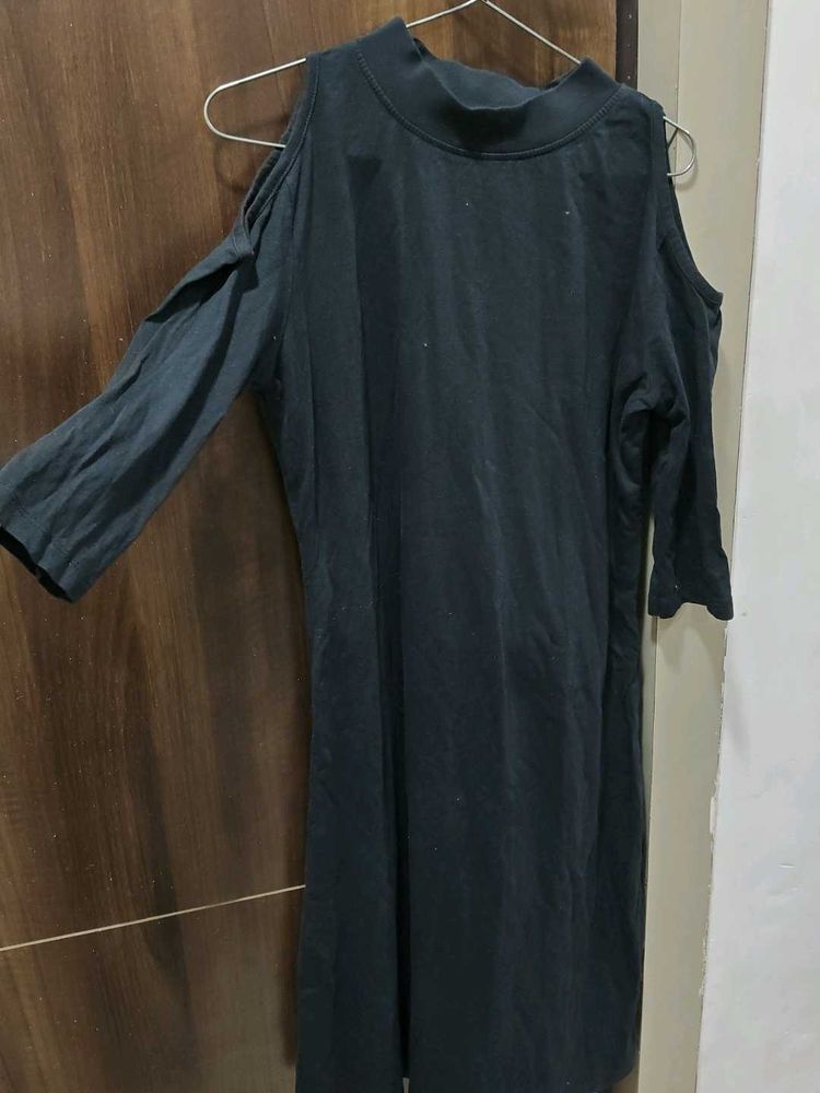 Black Cold Shoulder Dress