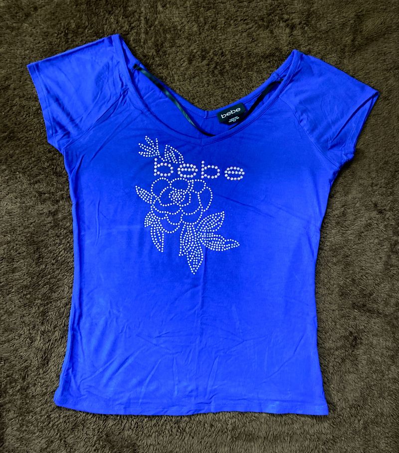 Bebe Blue Top